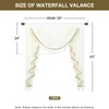 VOGOL Beige Sheer Valance Curtains, 39 Inches Wide Vintage Style