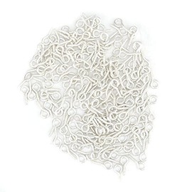 200pcs ojo pines tornillos ojetes ganchos roscados bails hallazgos para arcilla, resina, grano, fabricación de joyas de plástico(Silver)