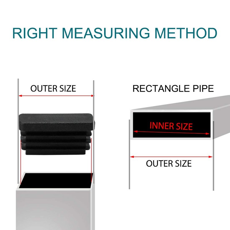 sourcingmap 21pcs 15 x 40mm Plastic Rectangle Ribbed Tube Inserts