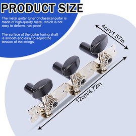 2 Pcs Classical Guitar Tuning Pegs for Acoustic and Electric Guitars High Quality Guitar Machine Heads