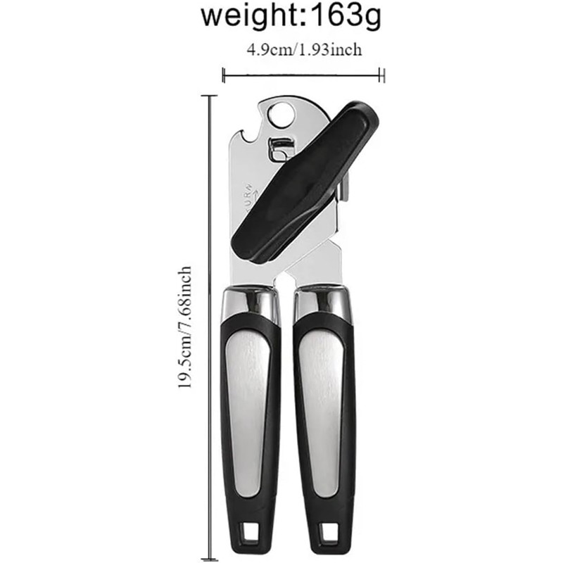 Multifunctional Stainless Steel Manual Can Opener and Bottle Opener, Heavy