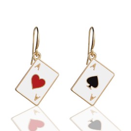 Ace Cards Earrings for Women, Ace Playing Card Earrings, Ace Poker Card Earrings, Ace Spade Earrings Hypoallergenic, Gambling Casino Jewelry for Women