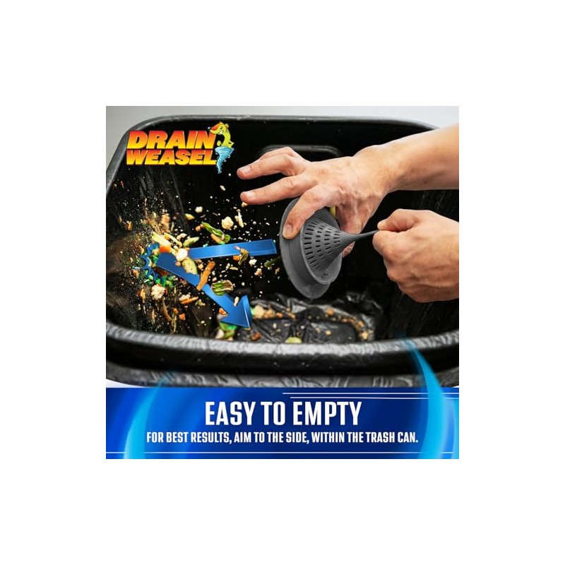 Slingshot Kitchen Sink Drain Strainer Cover Basket, Food Catcher and