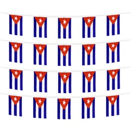 Cubans Banner Flag String,Cuba Mini Flag Small Banner, for Party, Shops and Bars Decorations, (Cuba)