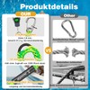Bungee Boat Dock Line con clip in acciaio inox 316,