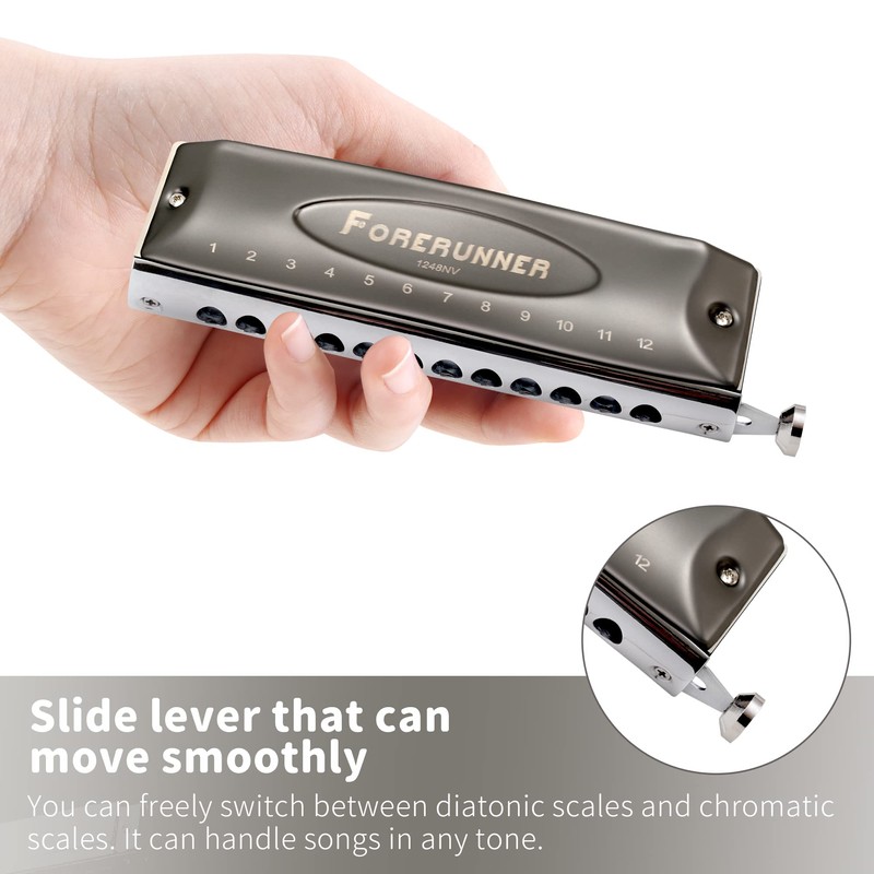 East top Chromatic Harmonica,12-Hole 48 Tones C Key Mouth Organ