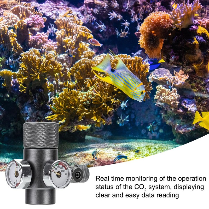 DONGKER Aquarium CO2 Pressure Reducer, Aquarium CO2 Pressure Regulator Valve,