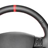 MEWANT DStitched Black PU Leather Steering Wheel Cover for Golf