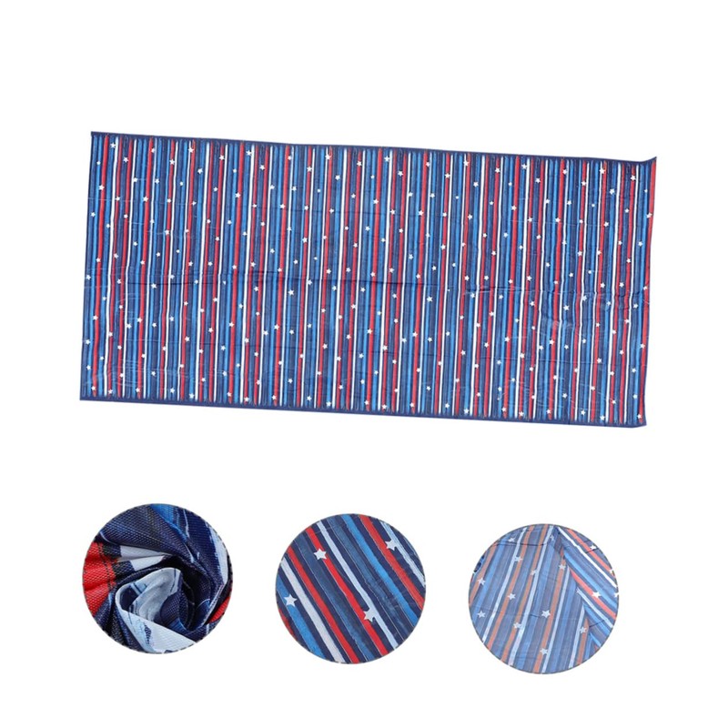 WHAMVOX 4th of July Decorative Table Cloth Star Strip Pattern