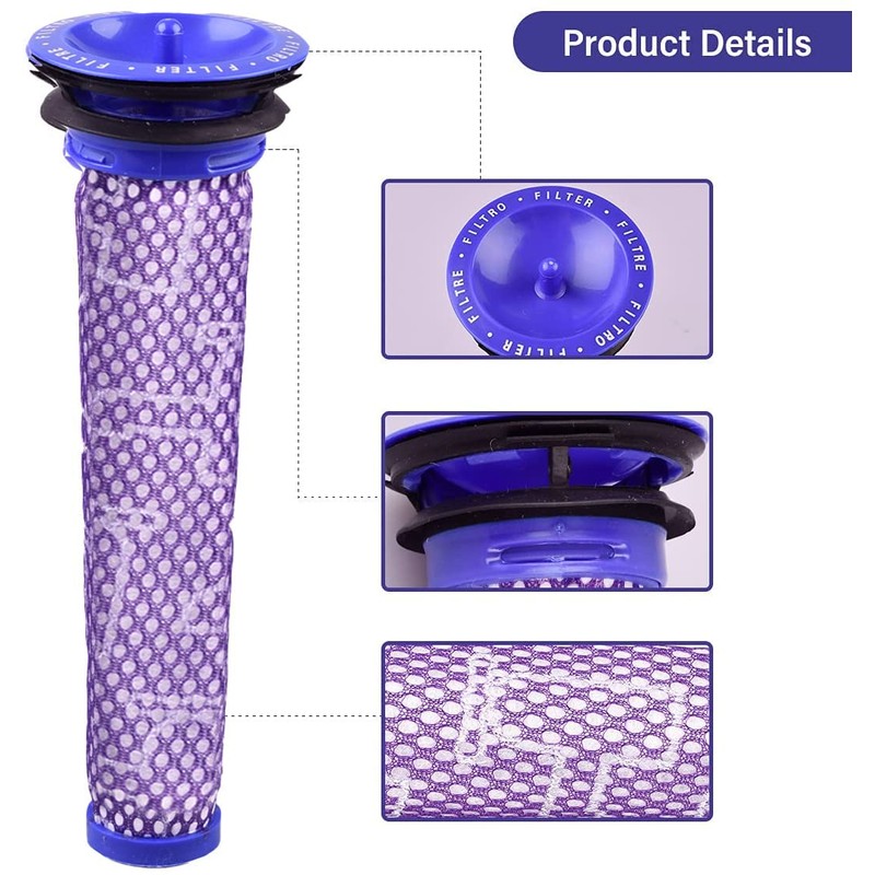 6 Pack Filter Replacement for Dyson V7 Motorhead, V7 Absolute,
