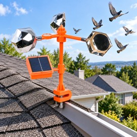 Solar Wind Powered Bird Repeller for Outdoor Use – 360° Reflective Sound Deterrent for Garden, Farm & Yard Protection