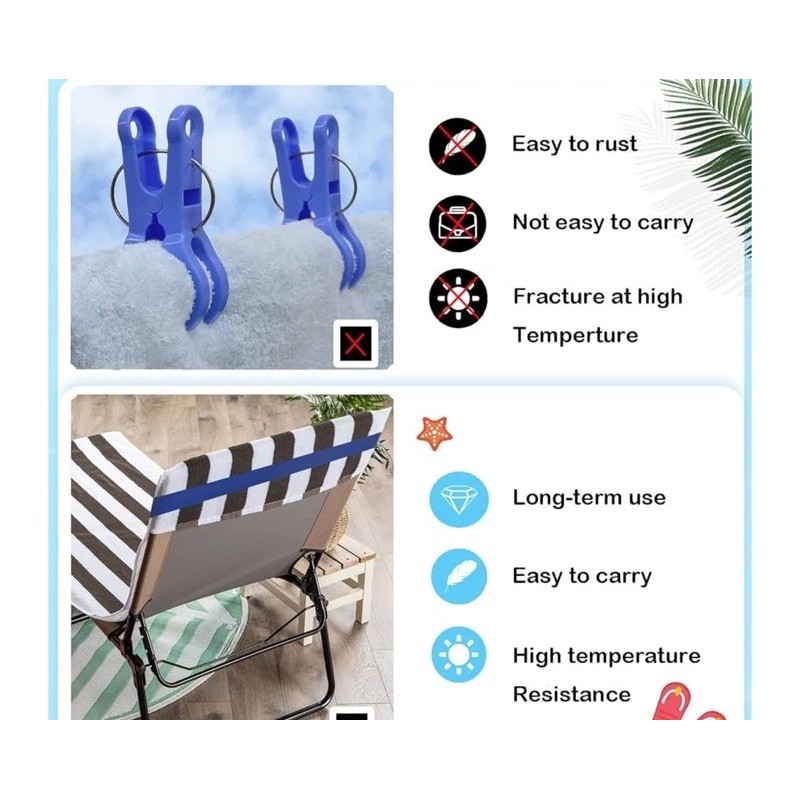 Design Group Bon Voyage 4 Pack Towel Bands, Towel Bands,