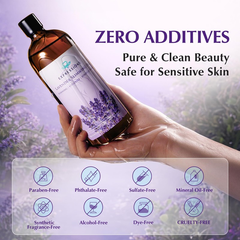 EXPRESSIONS WELLNESS Anti Cellulite Massage Oil for Massage Therapy