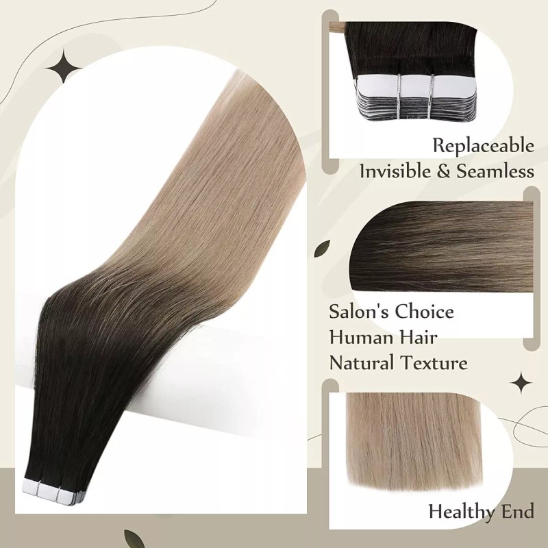 Full Shine Extensiones Cabello 50gr 14in 1b/18 Ombre Negro A