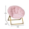 Flash Furniture Gwen Oversize Folding Saucer Chair - Blush Faux