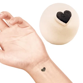 LaDot Tattoo for Children and Adults, Temporary Skin-friendly Fake Tattoos, Tattoo Stamps without Needles for Body and Arm, Waterproof, Ceramic Stamp Heart
