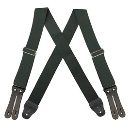 Suspender Store Welch Button Logger Suspenders - 2-Inch Wide - HUNTER GREEN 54" for 6'1" to 6'5" tall