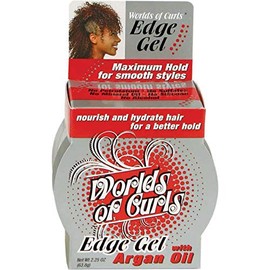 Worlds Of Curls Edge Gel With Argan Oil 2.25 Oz
