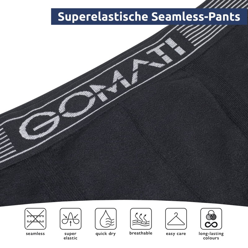 Gomati Men's Seamless Pants (Pack of 6) Seamless Boxer Shorts