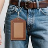 Jack&Chris Genuine Leather Badge Holder, Detachable Keychain Lanyards for ID