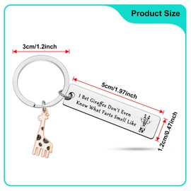 Gifts For Giraffe Lovers For Women Giraffe Themed Stuff Giraffe Keychain Gifts for Giraffe Lovers Friend Christmas Birthday Graduation Gift Animal Lovers Gifts for Teens Boys Girls Giraffe Jewelry