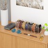 FEMELI Belt Organizer, Acrylic 7 Compartments Belt Container Storage Holder,