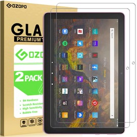 GOZOPO [Pack of 2 Screen Protectors for Fire HD 10 (2023, 13th Generation) / Fire HD 10 Kids 2023/ Fire HD 10 Kids Pro Tablet 2023, Tempered Glass Film for HD 10 Tablet 2023