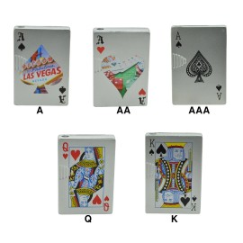 Unbranded Playing Cards Ace, Queen, King Refillable Butane Lighter - E
