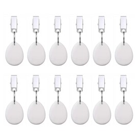 Aulufft 12 Pieces Tablecloth Weights Teardrop Shape Table Cover Weights Stone Tablecloth Weights Hangers with Metal Clip Tablecloth Pendants for Outdoor Picnic Family Dinner Table Cloth Decoration
