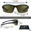 proSPORT Polarized Bifocal Sunglasses +4.00 Amber Lens Black Frame Men