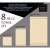 Belizzi Home 8 Piece Towel Set 100% Ring Spun Cotton,