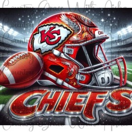 Handmade 20oz Skinny Tumbler Sublimation Transfer KS Chiefs Football Ready To Press
