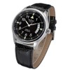 VIGOROSO Men's Sport Day Date Black Leather Automatic Self Winding