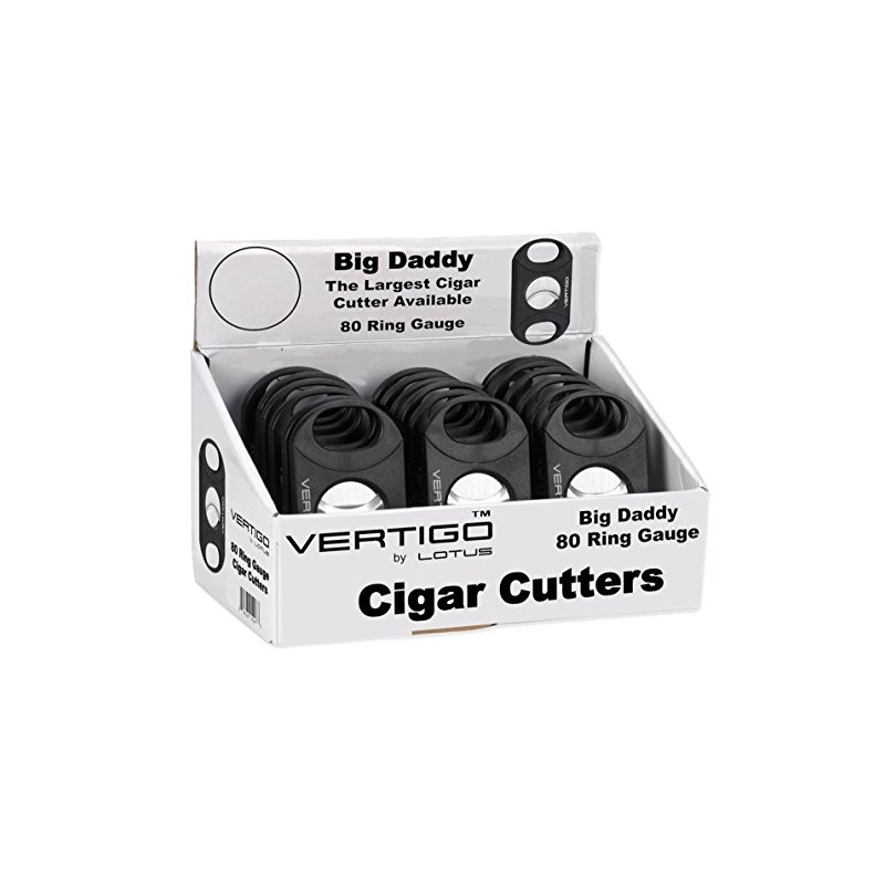Vertigo by Lotus Big Daddy Double Action Black Cigar Cutter