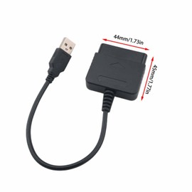 Ruiwaer 2pcs Black PC Single Head Converter P2 to P3 Gamepad Converter Game Controller Adapter Conversion Cable