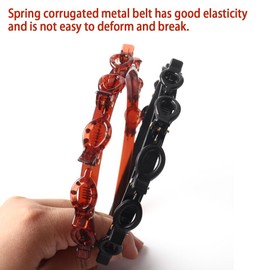 GXGM Pack of 4 Hair Bands with Clips Hair Twister Headbands Double Bangs Hairstyle Hairpin Hair Hoop with Clips / Double Bang Hairstyle Hair Pin / Headbands Hair Band with Teeth / Headband Women