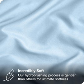 Bare Home Microfibre Pillowcase Set - Standard Size - 2 Pack Pillow Cases - Soft Brushed Microfibre - Pillow Covers (50x75 cm, Light Blue)