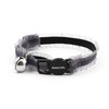 Ancol Velvet Frills Safety Cat Collar, Grey