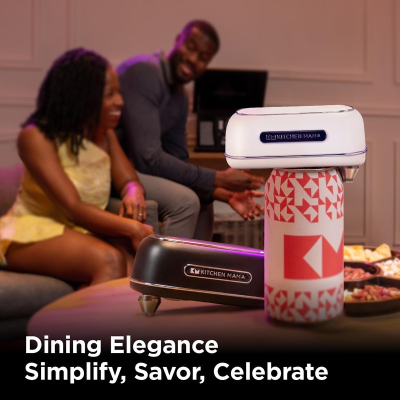 Kitchen Mama Orbit One Rechargeable Electric Can Opener: Hands-free, USB-C