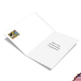 NobleWorks, 17th Anniversary Recovery Greeting Card with 5 x 7 Inch Envelope (1 Card) Milestone Sobriety Birthday Notecard, 17 Year Time Count C10810AAG