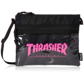 Slasher Sacoche Mini Shoulder Bag, Black/Pink