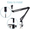 Soporte de Micrófono Adjustable con Brazo de Suspension Boom Tijera,BONKEEY