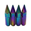 JDMSPEED New Neo Chrome 20PCS M12X1.5 Cap Spiked Extended Tuner