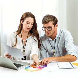 WOXJENA Lanyard, Nylon Lanyards, Neck Lanyard with Rotating Metal Clip, Long Wrist Paracord Key Ring with Carabiner for ID Card Holder, Pack of 2, black