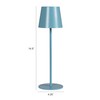 Bloomingville Metal LED Rechargeable Table Lamp with Touch Sensor, Blue