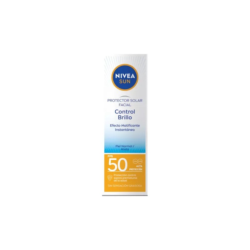 Protector Solar Facial NIVEA SUN Control Brillo, Efecto Matificante Instantneo
