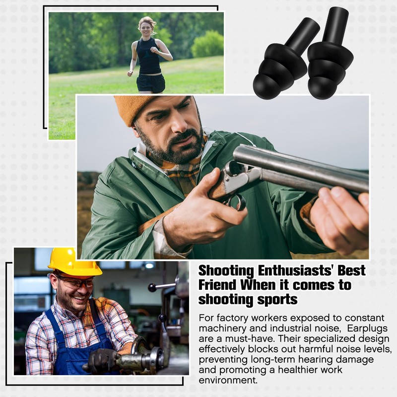 TrelaCo 200 Pairs Silicone Ear Plugs Soft Reusable Waterproof Ear
