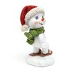 Snow Children with Hat and Scarf in Red/Grey with Skis,