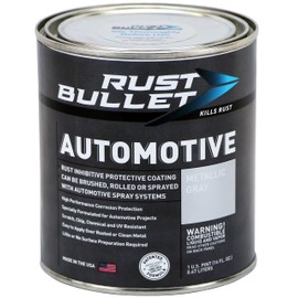 RUST BULLET Automotive - Metallic Gray - 1 Pint - Rust Inhibitor & Protective Coating for Cars, Trucks, & Metal Surfaces, UV Resistant, No Topcoat Needed