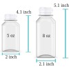 Axe Sickle 5-Pack 8oz Plastic Juice and Milk Bottles with